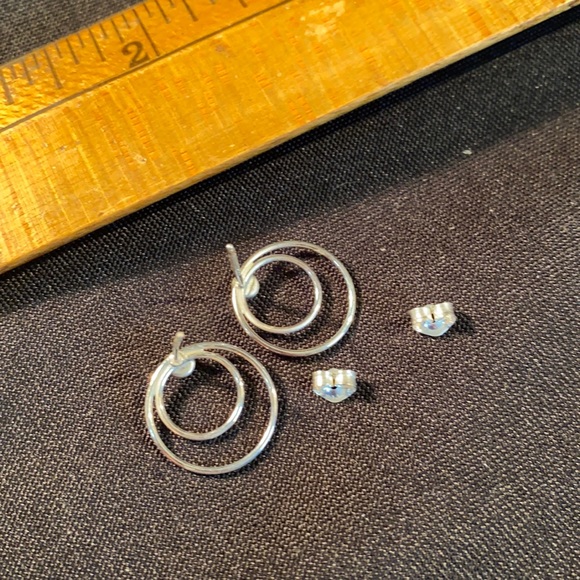 Native American Sterling Silver Turquoise Earrings - Picture 5 of 5